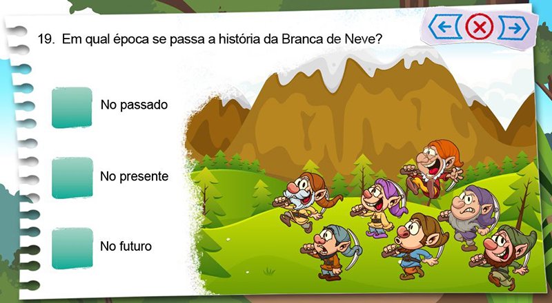 Tela de exercício do InFantasy - Branca de Neve